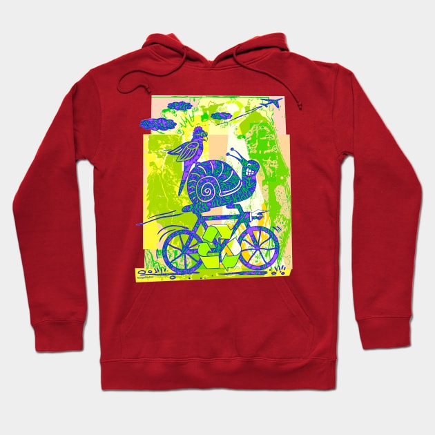 Earth Day Recycling Snail Hoodie by Mudge